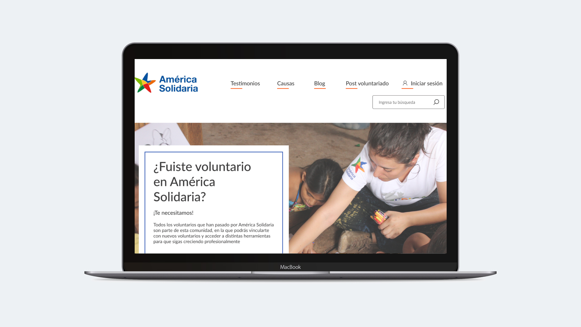 América Solidaria website